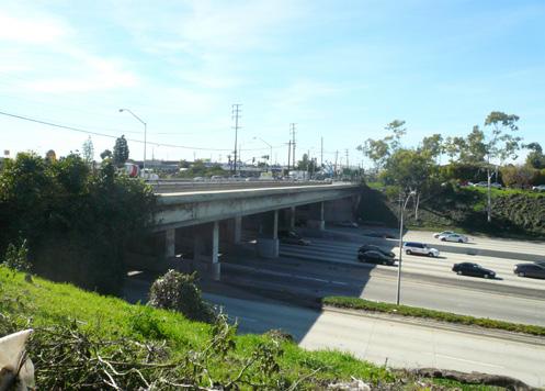 trench configuration, south of 111th Street, as it passes adjacent to the LAX south runways.
