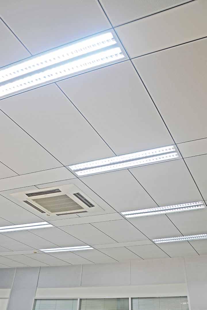 6 S b OWAline OWAtecta Lay-in suspension system enabling fully demountability Panels are made from