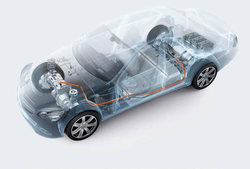 SILICONE CABLES AND CONNECTORS THE POWER HIGHWAY High-performance, silicone cables are required to be the safe and secure links between the components of electric or hybrid vehicles.