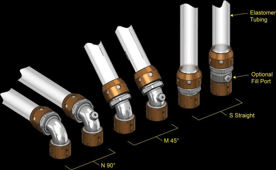 SeaKing High-Pressure Subsea PBOF Cable Attachment Accessories Straight, 45, and 90 full radius routing Angle adjustment feature eliminates risk of oil leakage