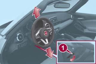 STEERING WHEEL Steering Wheel Adjustment To change the angle of the steering wheel: 1.