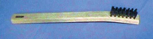 1" long crimped brass fibers set in. 79410072 N-72 Plastic block measuring 7.25" x 1.