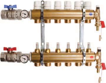 1 1/2" LARGE BRASS MANIFOLDS FOR 5/8" & 3/4" PEX AND PEX-AL-PEX TUBING, 2 10 LOOPS MrPEX 1 1/2" Large Brass Manifolds are made from high-quality extruded brass and offered in 2 10 loop fully