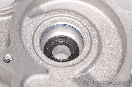 Drive the new oil seal into place as shown with a