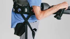 Figure 22e: Adjust the body support height so the client can walk comfortably; the body support system should