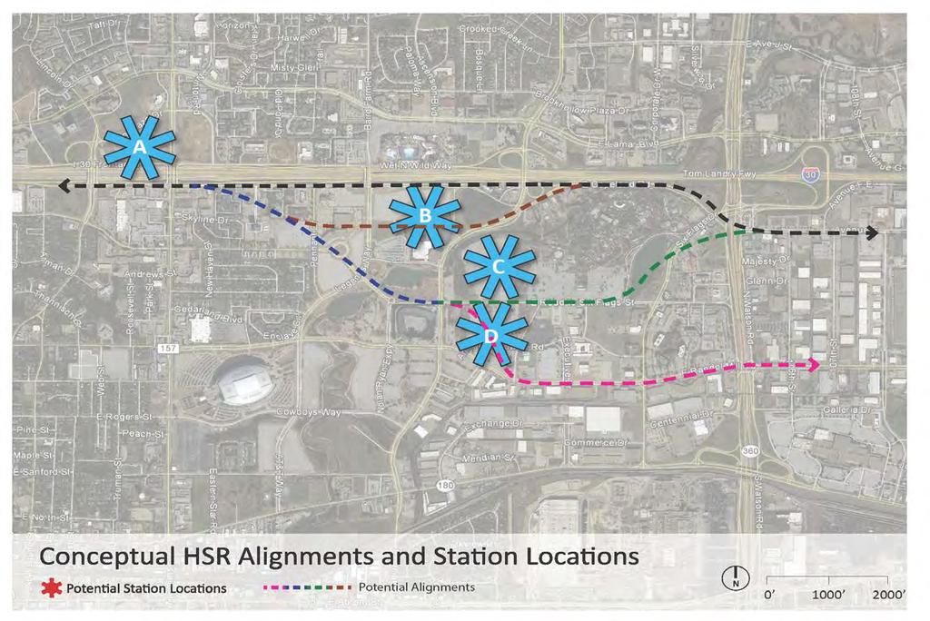 Potential Arlington Station and Alignment