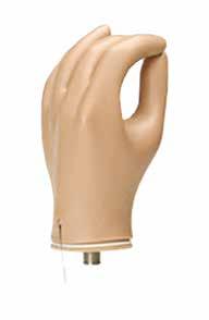 Male Soft Voluntary Opening (SVO) Hand Specifications Weight: 11 oz. (308 g) Thread: External 1/2-20 or M12 x 1.5 mm Cable exit: Dorsal/ palmar Adjustable prehension from 2.0-6.0 lbs. (0.9-2.