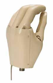 Male APRL Voluntary Closing Hand Specifications Weight: 12.5 oz. (354 g) Wrist to thumb: 5.0 in. (127 mm) Thread: 1/2-20 Size: 8 in.
