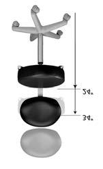 casters 40 hc-ch Chrome hooded hard floor casters 40 CC-01 Carpet casters-black only (set of 5) 30 BP Ships with black