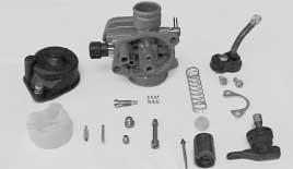ASSEMBLING THE CARBURETTOR - Thoroughly clean all the components of the