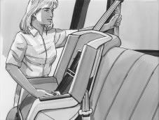 If your vehicle has the child restraint locking feature on the shoulder belt retractor, pull the rest of the shoulder belt all the way out of the retractor to set the lock.