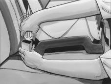 4. Buckle the belt. Make sure the release button is positioned so you would be able to unbuckle the safety belt quickly if you ever had to. 5.