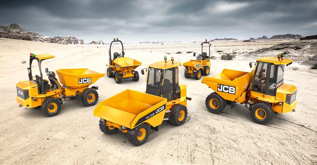 CHOOSE QUICK JCB LAUNCHES SITE DUMPER RANGE In response to an industry-wide forum that is bringing together new guidance and standards a choice of transmissions, six tonne front and swivel tip and a