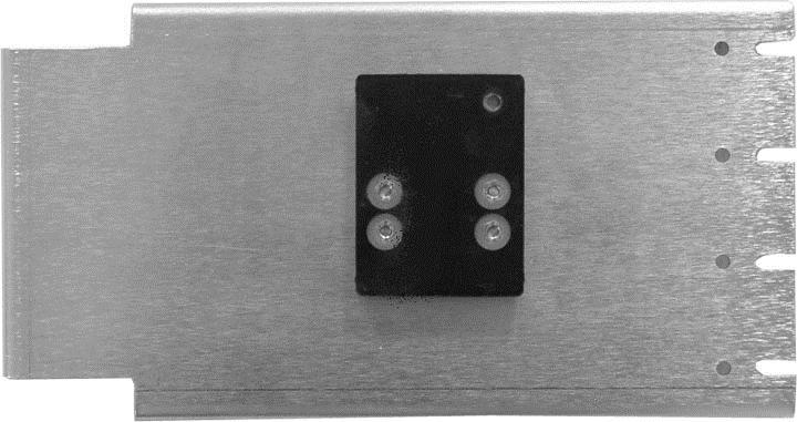 Identify the 4-hole Slide-mounting pattern on the Mounting Bracket (below left).