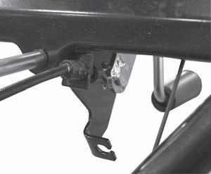 .. Upper Mounting Hole. Snap Fitting. Rubber Seal Cap Figure 9 Check Function of Dual Handle Interlock Without the engine running, press down (engage) both clutch levers.