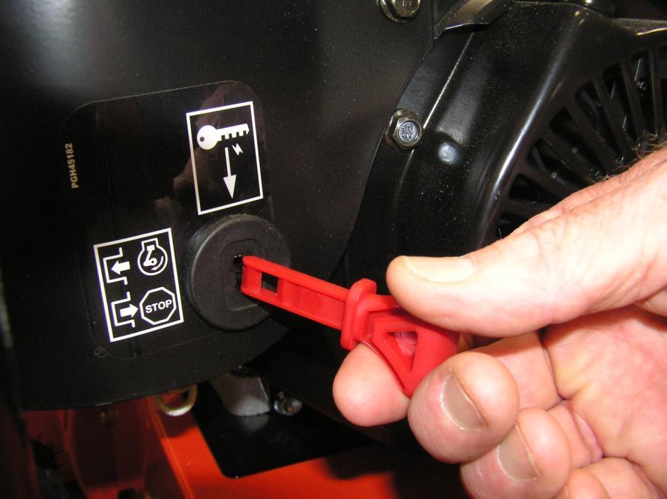 Starting Engine / Step D: Key Install Safety Key Switch.