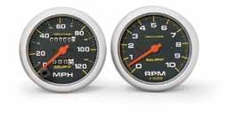 The tach face can actually be hosed off after a dirty race. AU6801 10,000RPM Tach (Std./Elec) 5 Tachs & Speedos AU5189 160MPH Electric Programmable Speedometer AU5154 160MPH Mech.