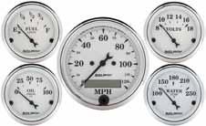 Movement AU1992 Voltmeter, 8-18 Volts Old Tyme White II series The Old Tyme White II series features the same nostalgic look as the Old Tyme White series with white LED full dial lighting for