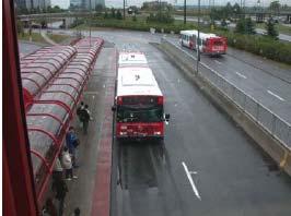 Bus Standard or articulated high-capacity vehicles Special lanes or signal