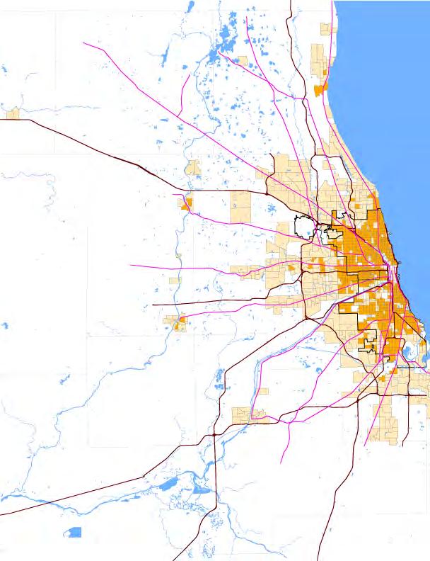 Chicagoland s growth over time 1970 Population density Fewer than 2,000 ppl/sq. mi.