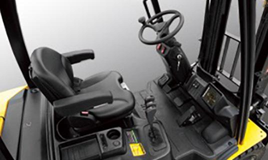 The ergonomically designed cabin and the new style LCD color monitor provides full support and comfort to the operator. Advanced LCD Monitor The 5.