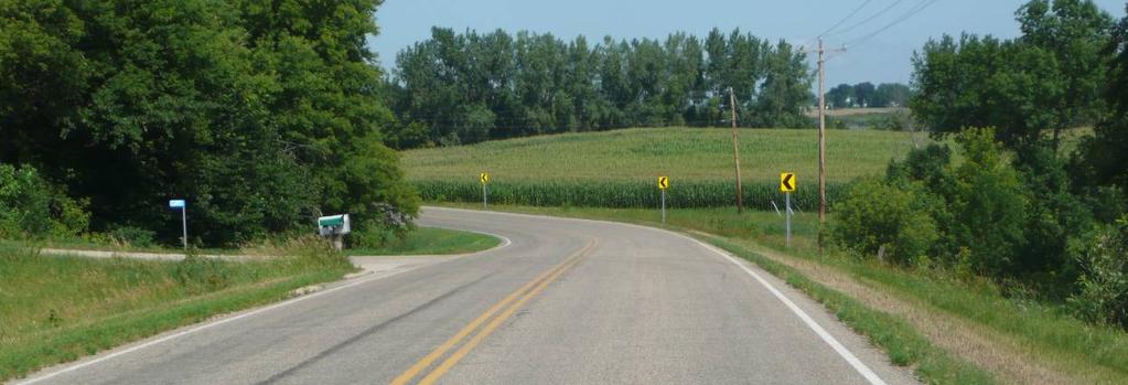 Existing chevrons were identified at 65 of the 242 horizontal curves identified along the McLeod County roadways.