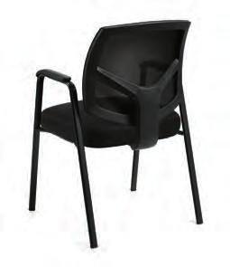 and black mesh fabric seat with a