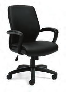 arms with upholstered armrests and single position tilt lock
