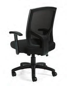 OTG11516B OTG11514B Mesh Back Managers Chair Features a Black mesh back and Black mesh fabric seat, pneumatic seat height adjustment, single