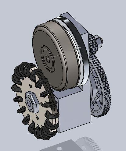 Final Concept Geometric Modeling Motor Components Supported by the 3D printed motor mount 22 tooth gear is attached to the motor shaft Mated to the