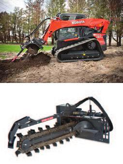 Trencher >> Standard Flow with 36" or 48" Boom and 6" Chain are available for the SVL75 and SVL90.