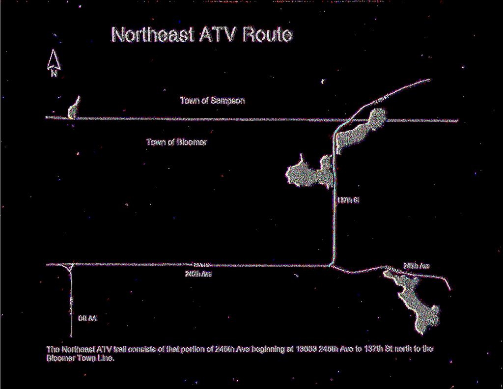 Northeast ATV Route N Town of Sampson Town of Bloomer 137thSt '.
