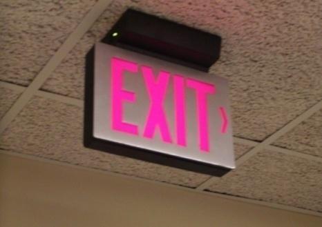 Exit Signs Replace 10-40 watt incandescent with 1-3 watt LED 25 watt reduction saves at $.