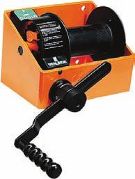 Manual Winches Manual Winches - ME & MV :: Capacity 150 3,000 kg :: Worm geared or gearing type hand operated :: High degree of protection heavy duty chlorinated