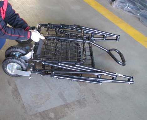 fasteners. 2. Unfold the cart completely.