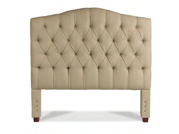 DESIGN YOUR OWN BED 39 Tufted Headboard QUEEN 3010QN-HB straight: 65W 58H 3.5D 3110QN-HB notch: 65W 63H 3.5D 3210QN-HB arch: 65W 63H 3.5D KING 3010KG-HB straight: 80W 58H 3.