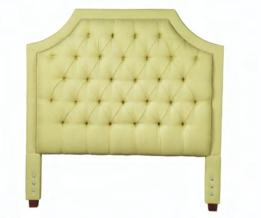 41 Available in queen and king sizes, these headboards and complete beds can be ordered from a vast array of fabrics and leathers and broad selection of nail