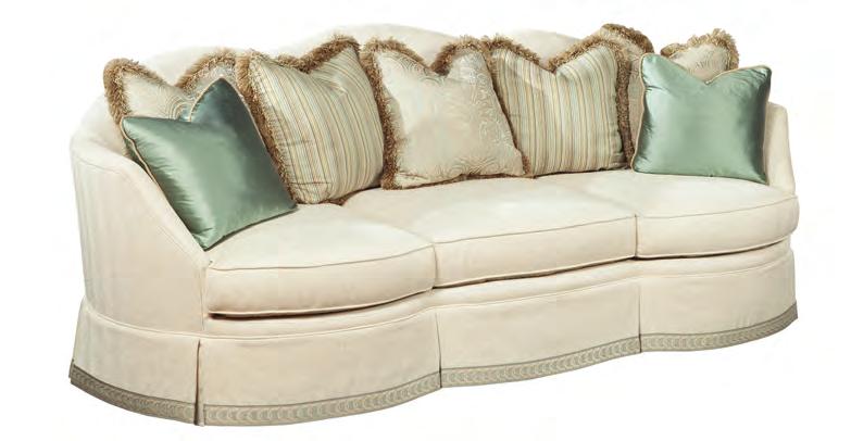 54 1255-92 sofa skirted SOFAS 1255-86 available with Nail Trim medium nail spaced around inarm, inback and around base over gimp 1255-92