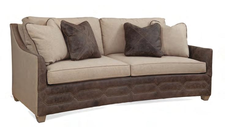 SOFAS 55 1271-56 sofa and matching chair w/swivel glider Standard with Nail Trim Optional nail head