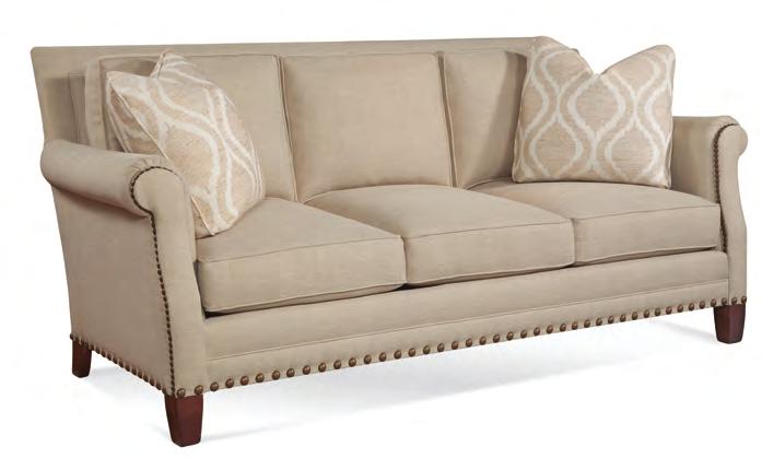 SOFAS 61 1284-56 sofa and matching chair Standard with Nail Trim Available in Leather medium nail head to head around arm panel, large nail spaced across base of front border 1284-50 1284-56 sofa and