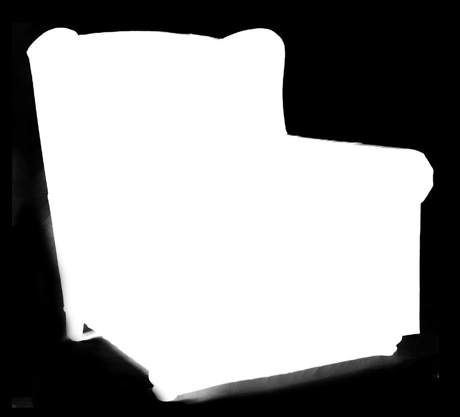 head around arm panel, large nail spaced around base 4023-51chair shown in Optional