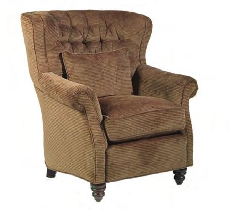 4085-01 chair and matching ottoman Available in Leather and Optional Nail Trim medium nail head to head around inarm, double row head to head around inback and lower inarm, single row across front
