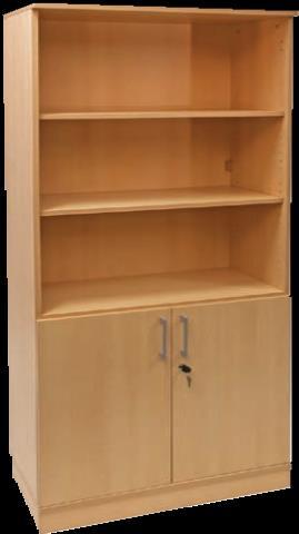 panels, height adjustable shelving and locking doors.