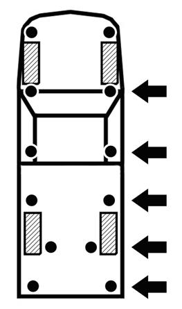 80mm) Cutout 3. Cab driver side a. Repeat previous steps on driver side of cab. b.