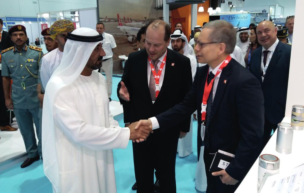 Michael Levy, Vice-President of Research & Innovation at AAQIUS, explained the advantages of STOR-H technology to His Highness Sheikh Ahmed Bin Saeed Al Maktoum, President of the Dubai Civil Aviation