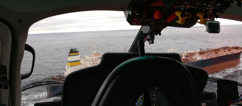 Image F: Plume positioning and Smart Flight Often the wind conditions are such that measurement has to be done at an angle to the heading of the ship in which case the pilot must navigate sideways to