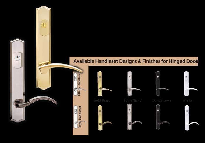 Hinged Patio Doors Hardware & Design Options Hardware All hardware components are precisely designed and machined for Neuma Doors.