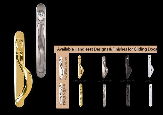 Gliding Patio Doors Hardware & Design Options Hardware Standard Lock systems are installed on 6 8 and 6 11 doors (multi-point lock upgrade available) The multi-point lock system installed standard on