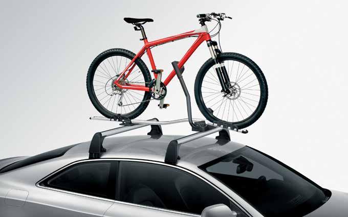 ) 2 Bicycle rack for the trailer towing hitch Lockable rack for up to 2 cycles with a maximum load of 60 kg. Optional: the extension kit for a third bicycle.