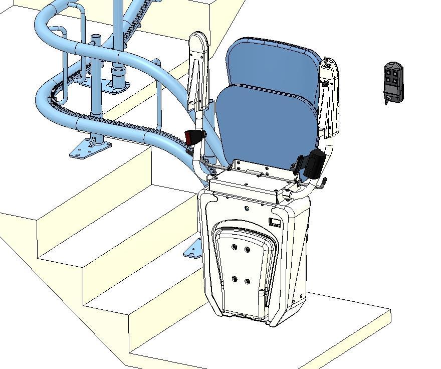 Starting up the chairlift Turn on key switch Make sure main power switch is on 1) When